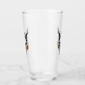 Greater Kudu Head Illustriert Monogram Glas (Rechts)