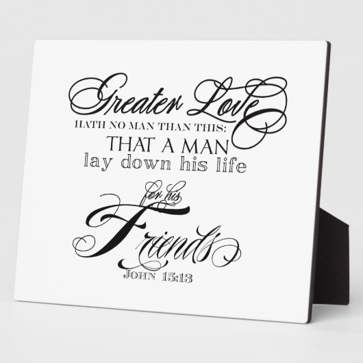 Greater Love Custom Fotoplatte (Seite)