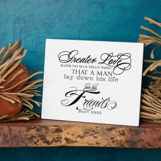 Greater Love Custom Fotoplatte (Seite)