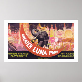 Greater Luna Park (weiß) Poster