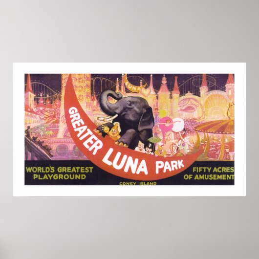 Greater Luna Park (weiß) Poster (Vorne)