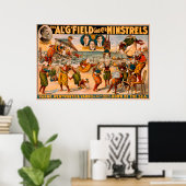 Greater Minstrels - Clowns am Strand Poster (Heimbüro)