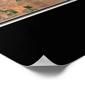 Greater Phoenix Arizona von der Satelliten-Karte Poster (Ecke)