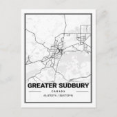 Greater Sudbury Ontario Kanada Reiseplan Postkarte (Vorderseite)