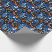 Greater Swiss Halloween Spooky Geschenkpapier (Ecke)