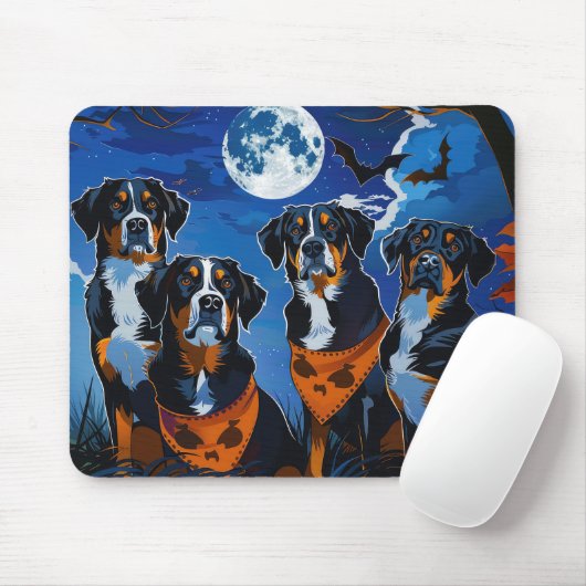Greater Swiss Halloween Spooky Mousepad (Mit Mouse)