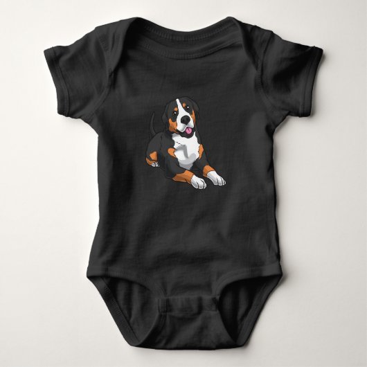 Greater Swiss Mountain Dog Baby Strampler (Vorderseite)