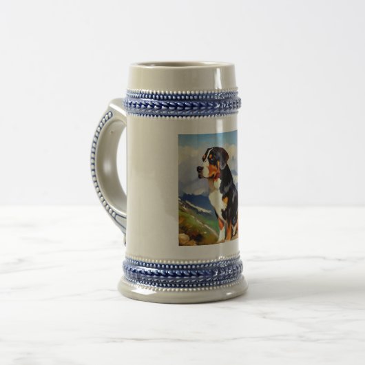 Greater Swiss Mountain Dog Bierglas (Vorderseite Links)