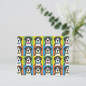 Greater Swiss Mountain Dog Cartoon Pop-Art Postkarte (Stehend Vorderseite)