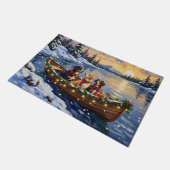 Greater Swiss Mountain Dog Christmas Boat Holiday Fußmatte (Schrägansicht)