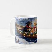 Greater Swiss Mountain Dog Christmas Boat Holiday Kaffeetasse (Vorderseite Links)