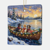 Greater Swiss Mountain Dog Christmas Boat Holiday Keramikornament (Links)