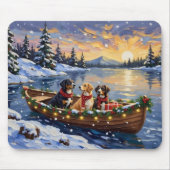 Greater Swiss Mountain Dog Christmas Boat Holiday Mousepad (Vorne)