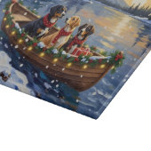 Greater Swiss Mountain Dog Christmas Boat Holiday Schneidebrett (Ecke)