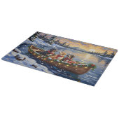 Greater Swiss Mountain Dog Christmas Boat Holiday Schneidebrett (Ecke)