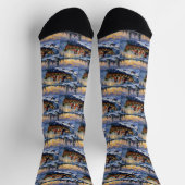 Greater Swiss Mountain Dog Christmas Boat Holiday Socken (Oben)