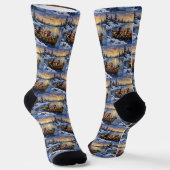 Greater Swiss Mountain Dog Christmas Boat Holiday Socken (Gewinkelt)