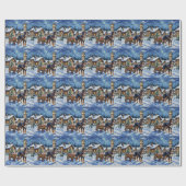 Greater Swiss Mountain Dog Christmas Delivery Cart Geschenkpapier (Flach)