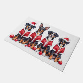 Greater Swiss Mountain Dog Christmas Dress Santa Fußmatte (Schrägansicht)