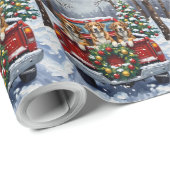 Greater Swiss Mountain Dog Christmas Red Truck Geschenkpapier (Rolleneckpunkt)