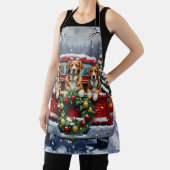 Greater Swiss Mountain Dog Christmas Red Truck Schürze (InSitu)