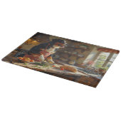 Greater Swiss Mountain Dog Cooking in Kitchen Schneidebrett (Ecke)