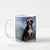 Greater Swiss Mountain Dog in Snow Christmas Kaffeetasse (Links)