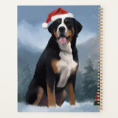 Greater Swiss Mountain Dog in Snow Christmas Planer (Rückseite)