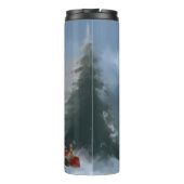 Greater Swiss Mountain Dog in Snow Christmas Thermosbecher (Rückseite)