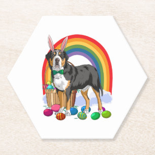 Greater Swiss Mountain Dog Ostereier Bunny Untersetzer