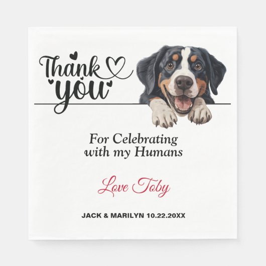 Greater Swiss Mountain Dog Paper Napkin Serviette (Vorderseite)