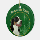 Greater Swiss Mountain Dog Peace Keramik Ornament (Links)