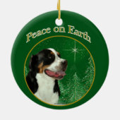 Greater Swiss Mountain Dog Peace Keramik Ornament (Hinten)