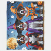Greater Swiss Mountain Dog Pumpkin Halloween Funny Fleecedecke (Vorderseite)
