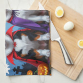 Greater Swiss Mountain Dog Pumpkin Halloween Funny Geschirrtuch (Viertel Falte)