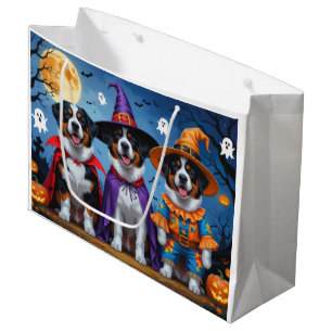 Greater Swiss Mountain Dog Pumpkin Halloween Funny Große Geschenktüte