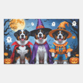 Greater Swiss Mountain Dog Pumpkin Halloween Funny Rechteckiger Aufkleber (Vorderseite)