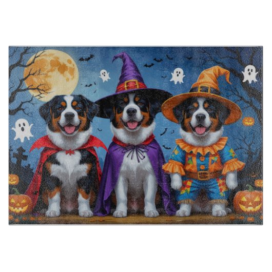 Greater Swiss Mountain Dog Pumpkin Halloween Funny Schneidebrett (Vorderseite)
