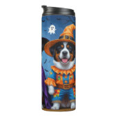 Greater Swiss Mountain Dog Pumpkin Halloween Funny Thermosbecher (Nach rechts gedreht)
