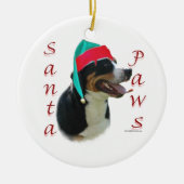 Greater Swiss Mountain Dog Santa Paws Keramik Ornament (Vorne)