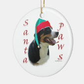Greater Swiss Mountain Dog Santa Paws Keramik Ornament (Links)