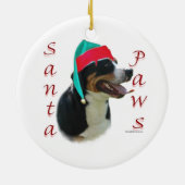 Greater Swiss Mountain Dog Santa Paws Keramik Ornament (Hinten)