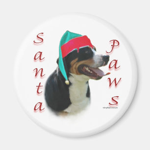 Greater Swiss Mountain Dog Santa Paws Magnet