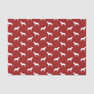 Greater Swiss Mountain Dog Silhouetten Muster Rot Seidenpapier