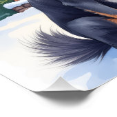 Greater Swiss Mountain Dog Snowy Cabin Santa Hat Poster (Ecke)