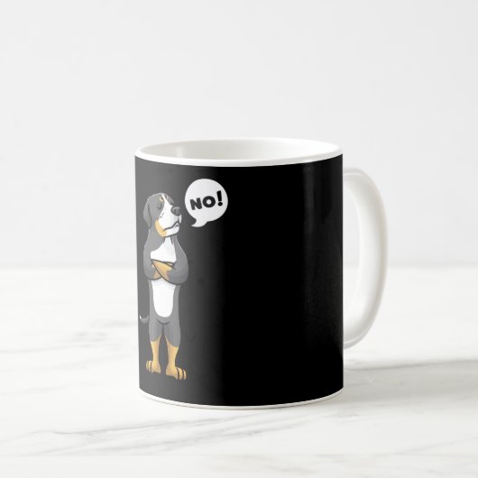 Greater Swiss Mountain Dog Stubborn Hund Kaffeetasse (VorderseiteRechts)
