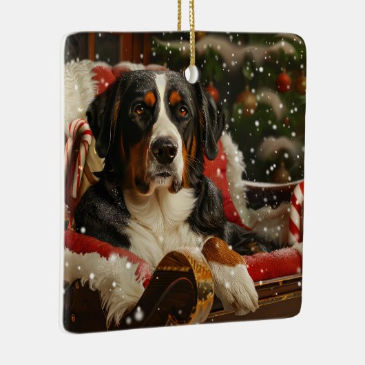 Greater Swiss Mountain Dog Weihnachten Keramikornament (Rechts)