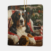 Greater Swiss Mountain Dog Weihnachten Keramikornament (Links)