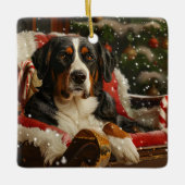 Greater Swiss Mountain Dog Weihnachten Keramikornament (Vorderseite)