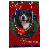 Greater Swiss Mountain Dog Weihnachten Mittlere Geschenktüte (Vorderseite)